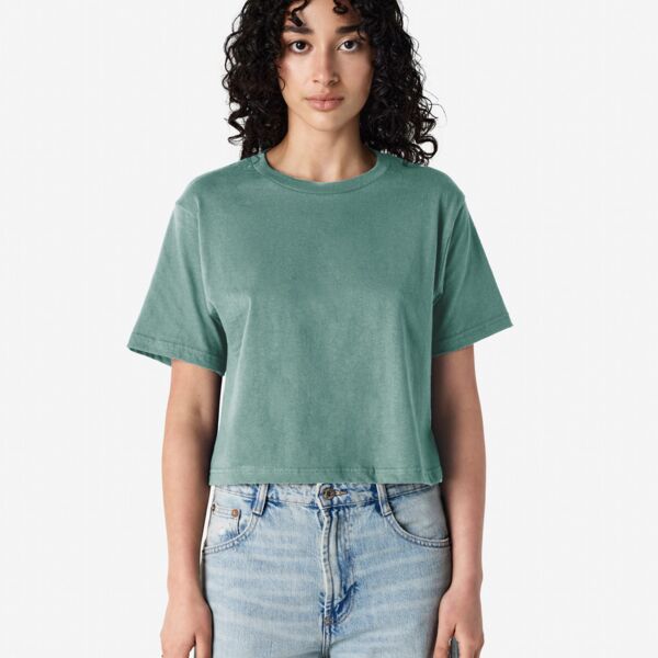 Fine Jersey Women's Boxy Cropped T-Shirt Thumbnail